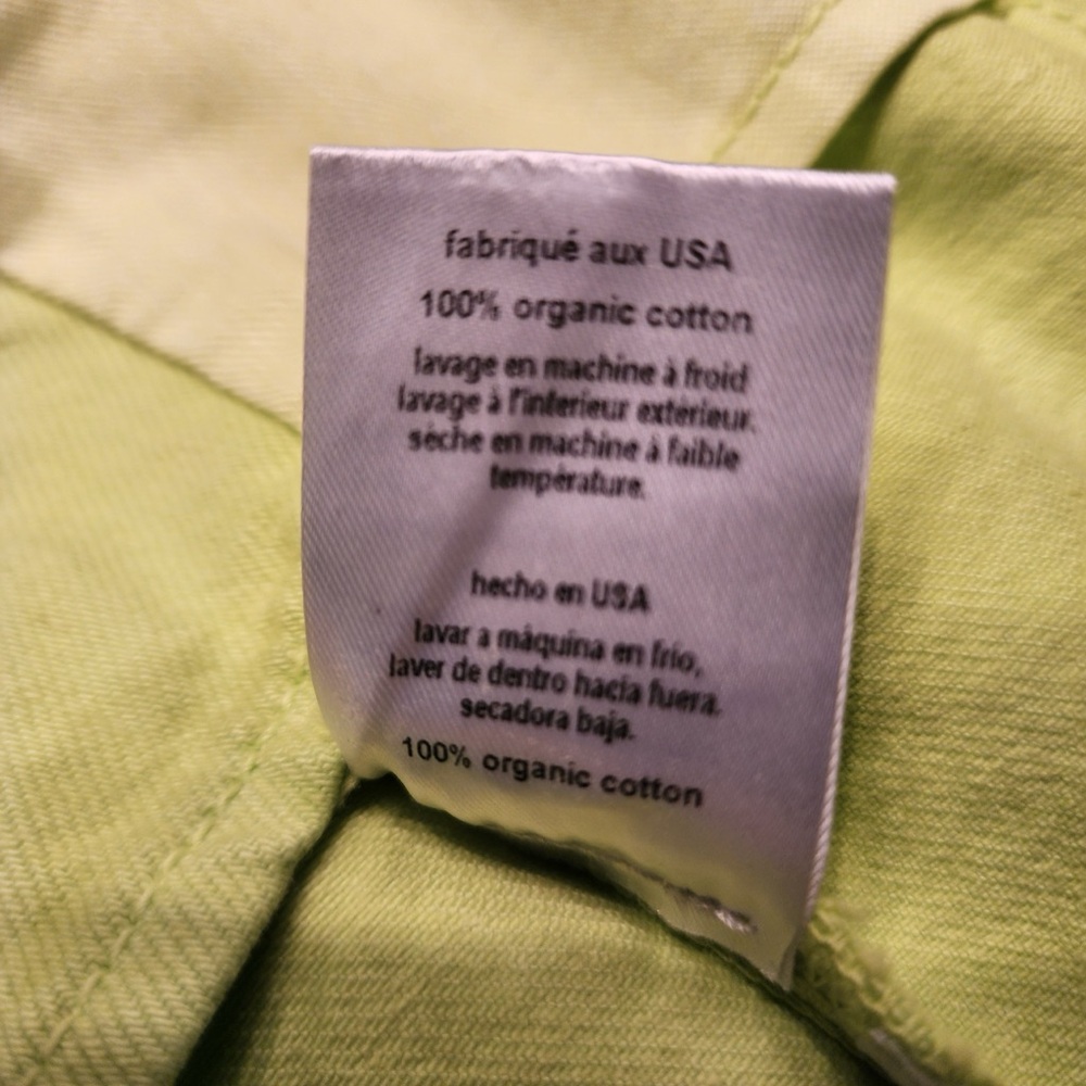 Mara Hoffman Cropped Corset Milla Denim Top Neon Green Women’s Size 0 - Picture 12 of 12